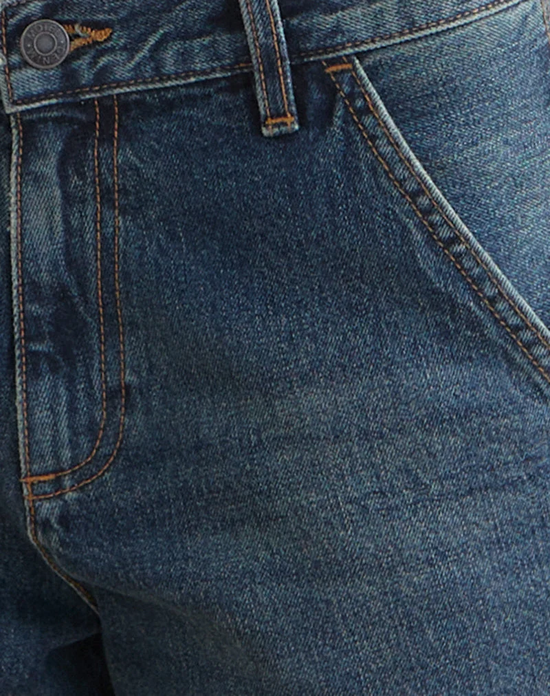 Short en denim « Twisted Cinch » vert sale