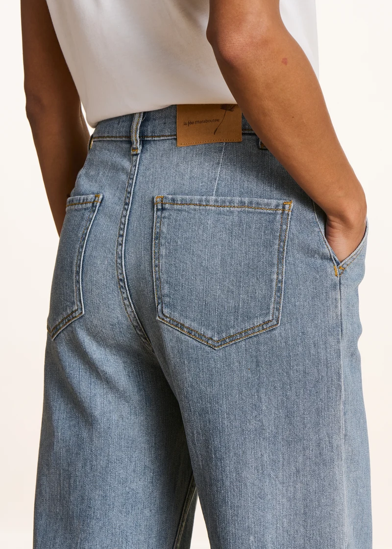 Jean boyfriend clair en coton biologique