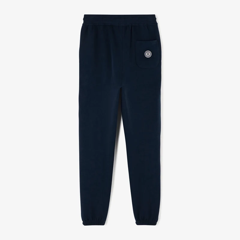 Jogging en molleton gratté bleu marine en coton