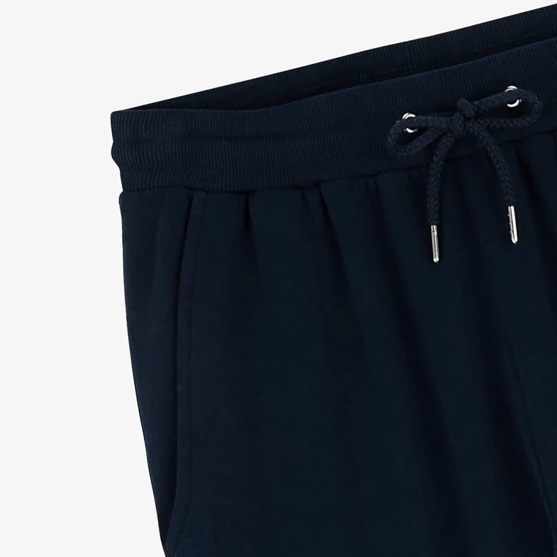 Jogging en molleton gratté bleu marine en coton