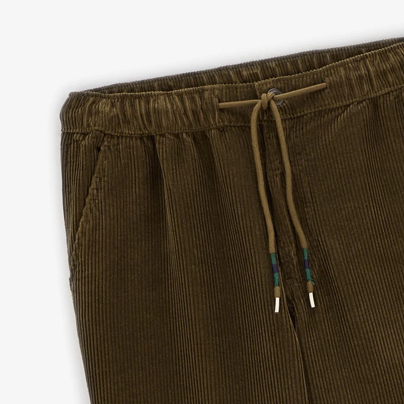 Pantalon 549 regular confort élastiqué marron ébène en velours