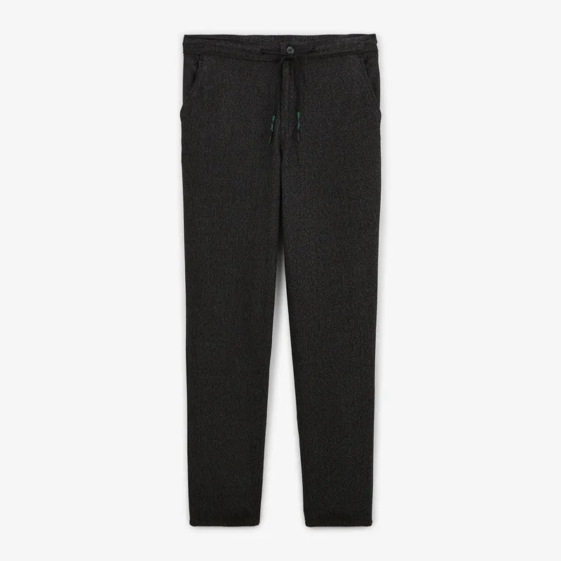 Pantalon 556 coupe large taille semi-élastiquée gris chiné en coton