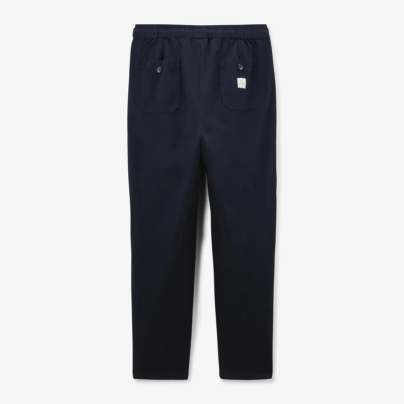 Pantalon 550 en coton coupe large élastique bleu marine