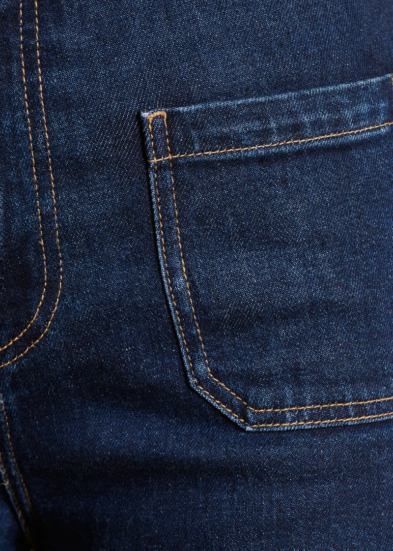 Jean flare brut taille haute en coton biologique