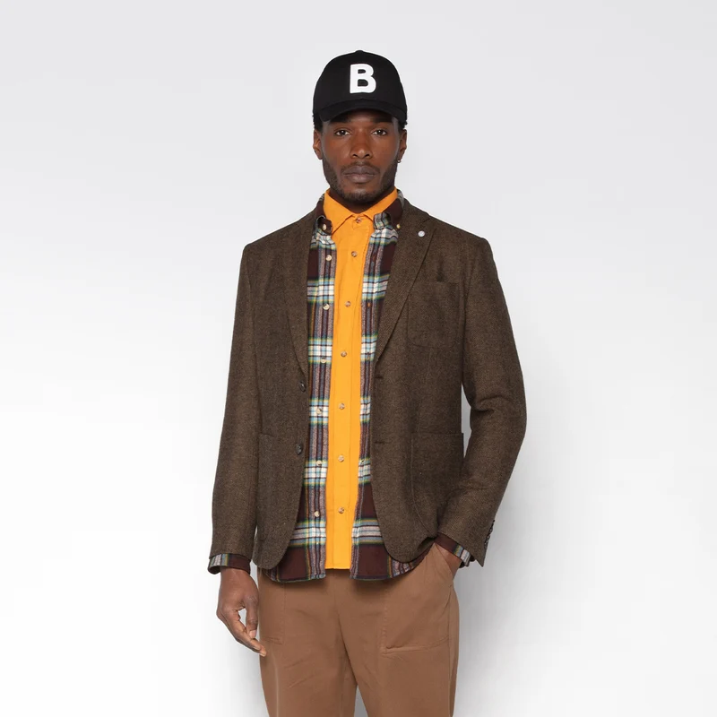 Veste Simonni en laine marron ébène