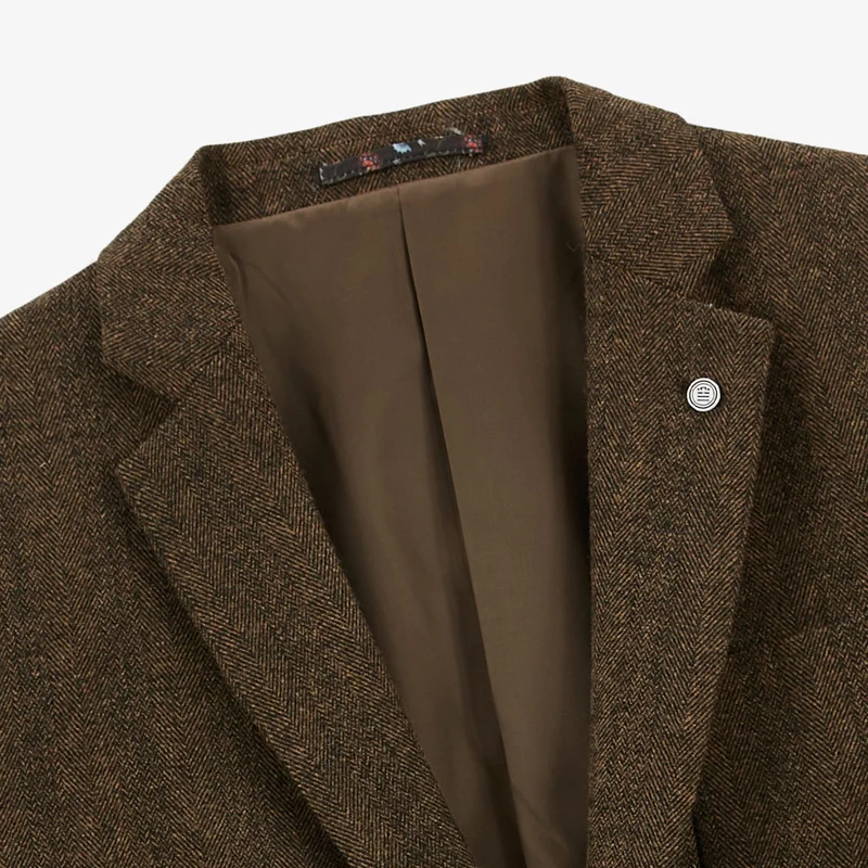 Veste Simonni en laine marron ébène