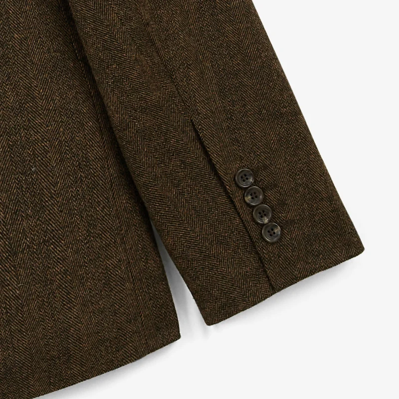 Veste Simonni en laine marron ébène