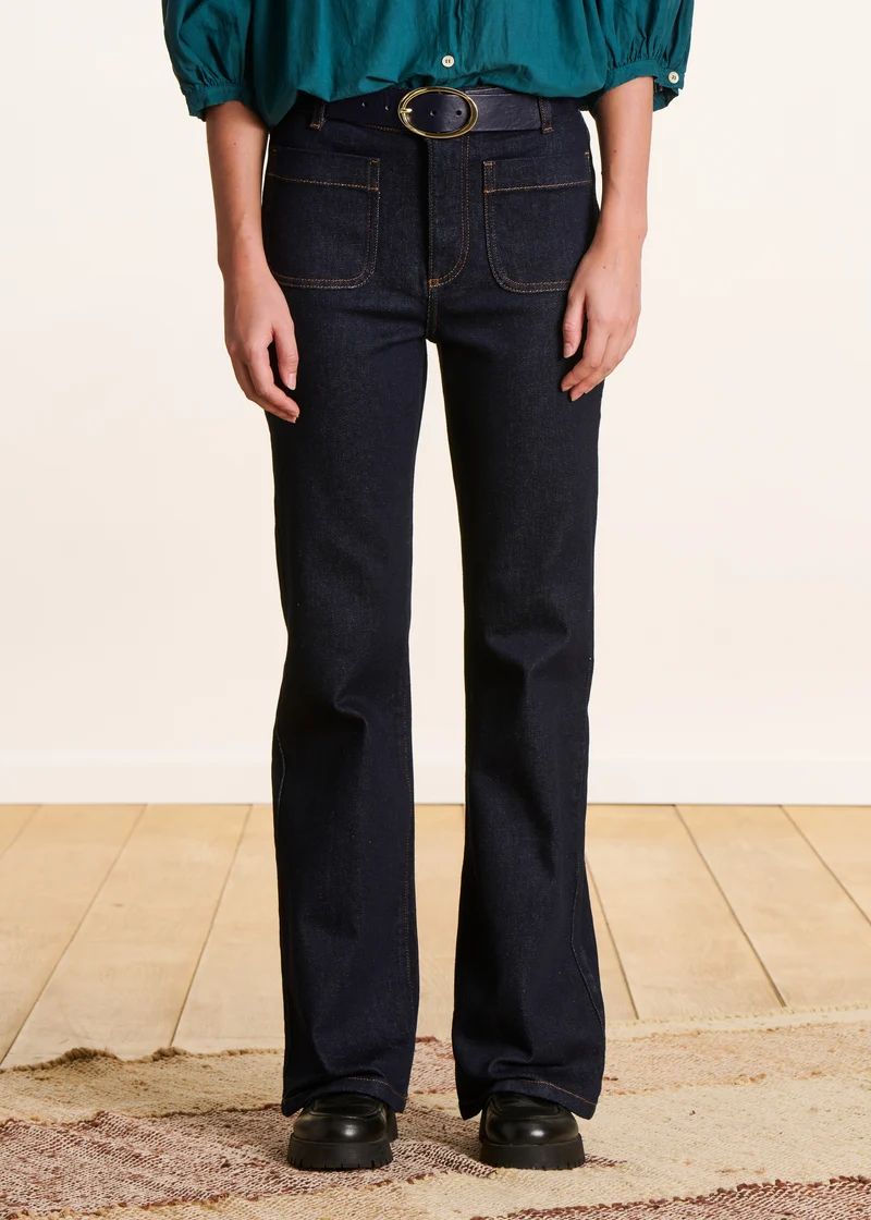 Jean bootcut brut en coton biologique