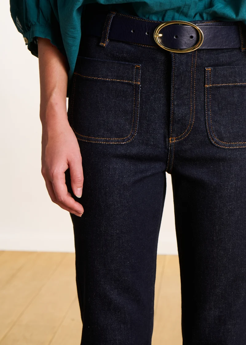 Jean bootcut brut en coton biologique