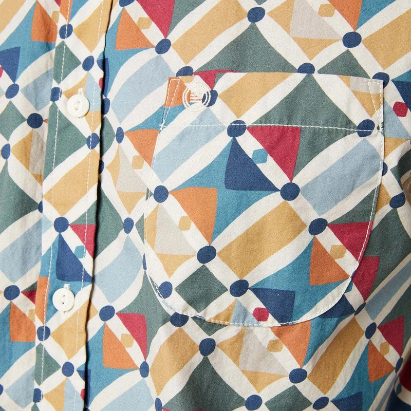 Chemise à motifs graphiques tissu Italien coupe ajustée