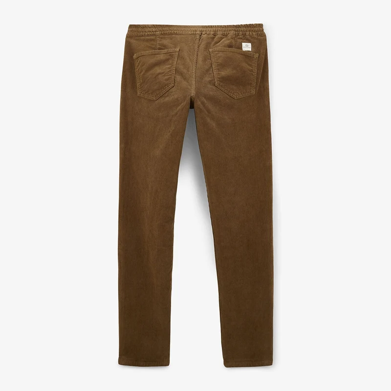 Pantalon velours 544 coupe droite vert tilleul
