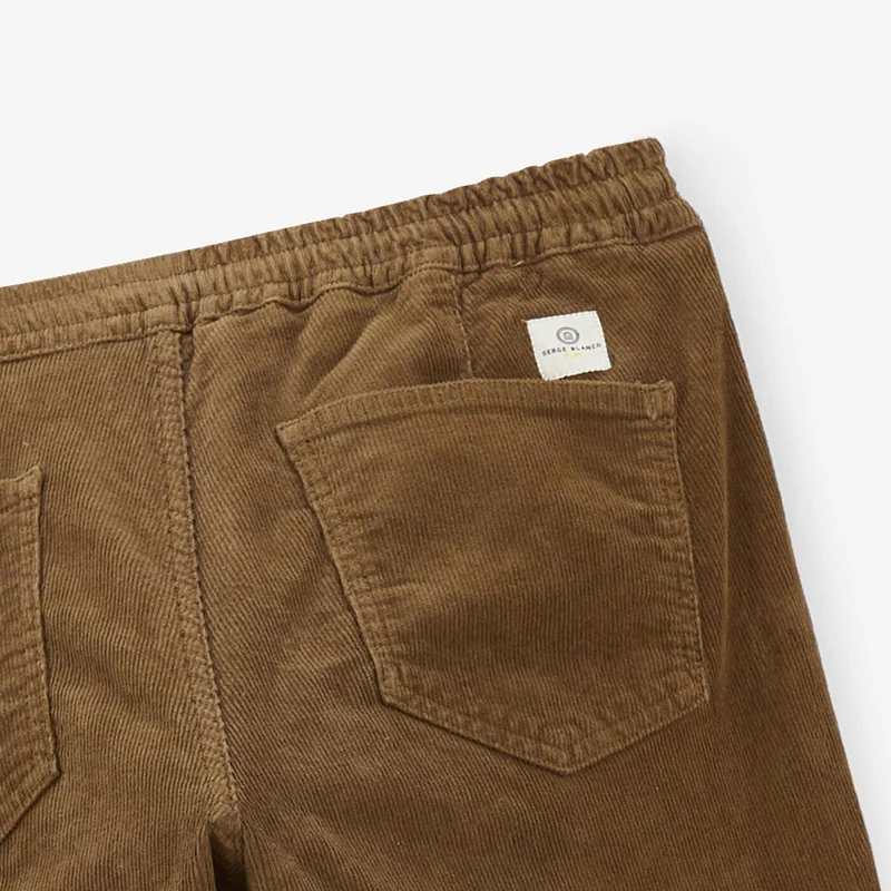 Pantalon velours 544 coupe droite vert tilleul