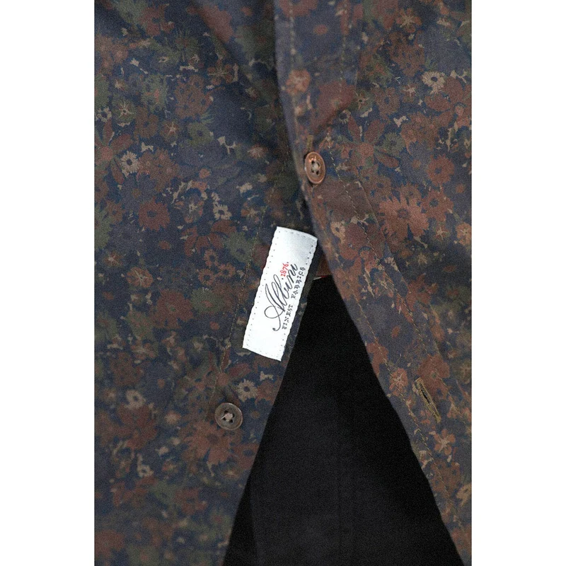 Chemise Manches Longues À Motif Fleur Fantaisie