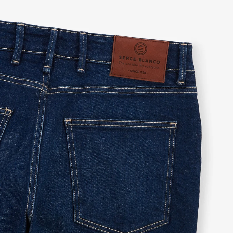 Bermuda 331 tapered en jean stretch bleu brut