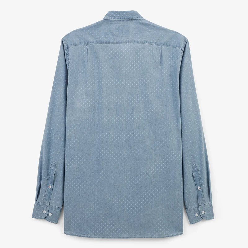 Chemise manches longues denim en coton