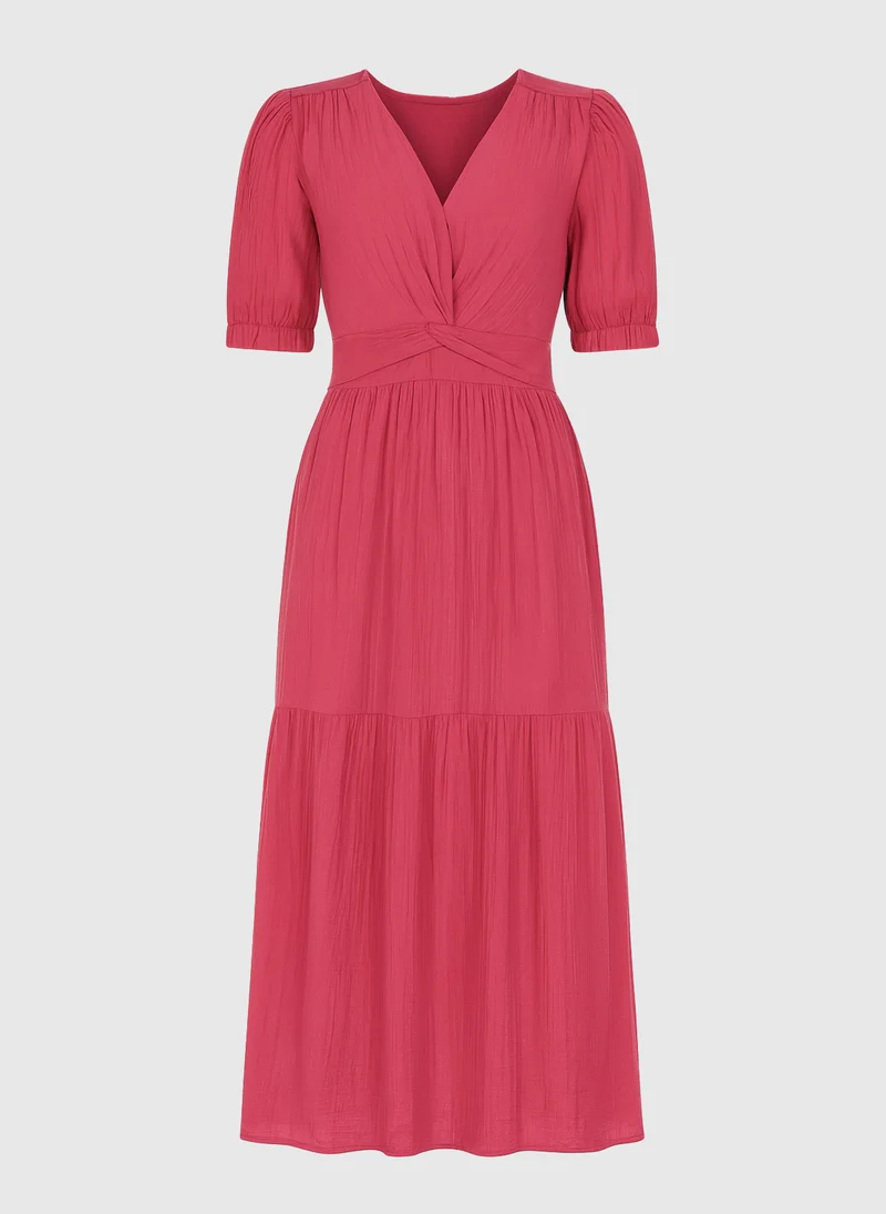 ROBE MIDI ODOUMILO framboise