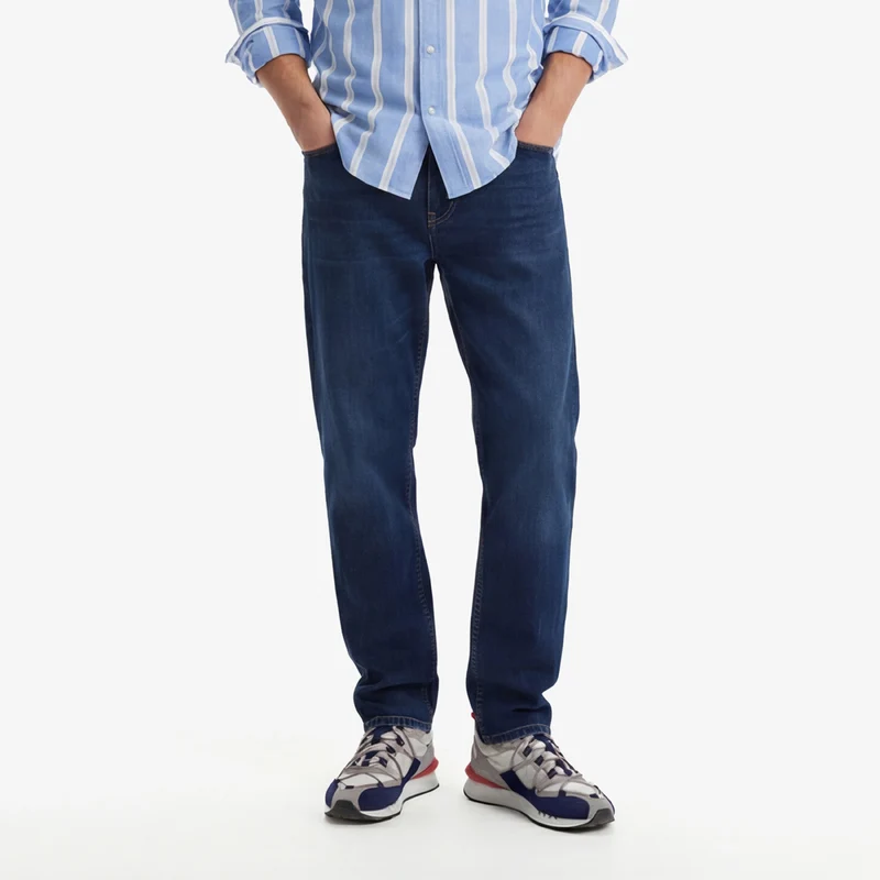 Jean 325 slim powertwist en coton bleu foncé