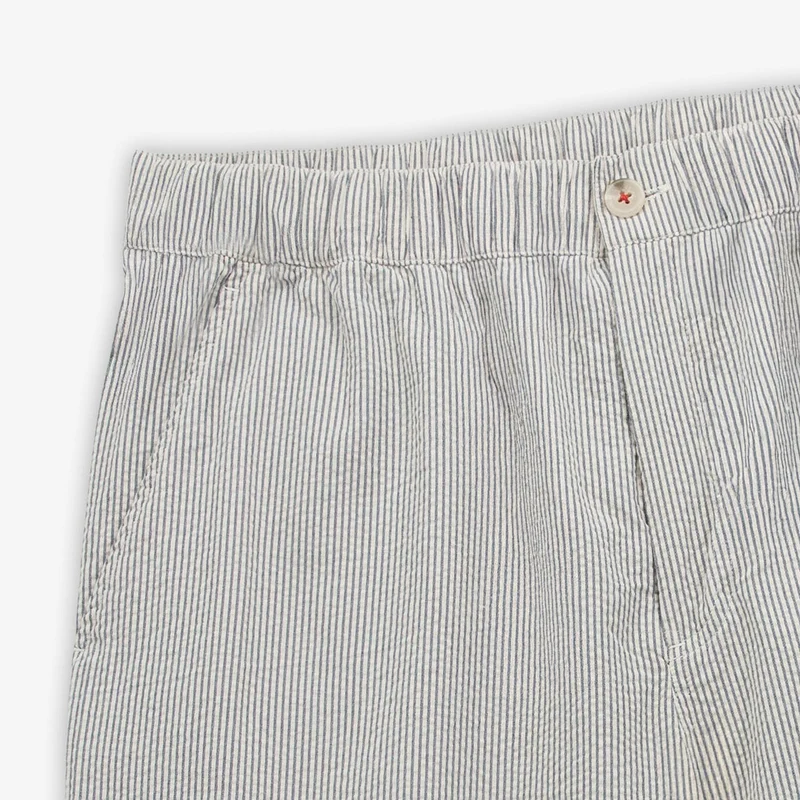 Chino 549 regular en seersucker à rayures tennis écru
