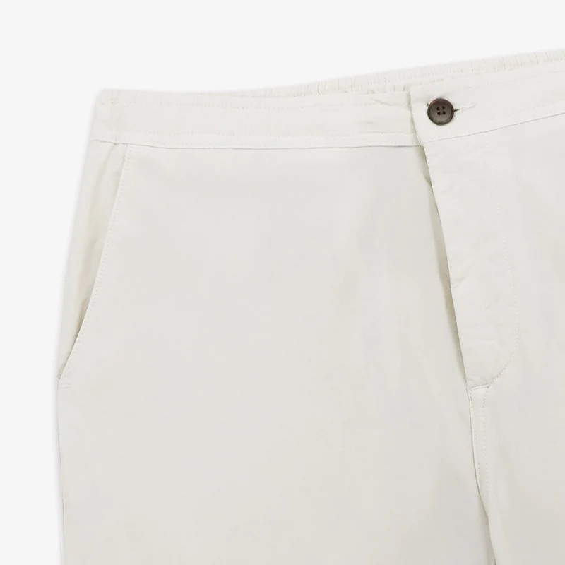 Chino 743 toile parachute taille élastiquée blanc latte coupe large