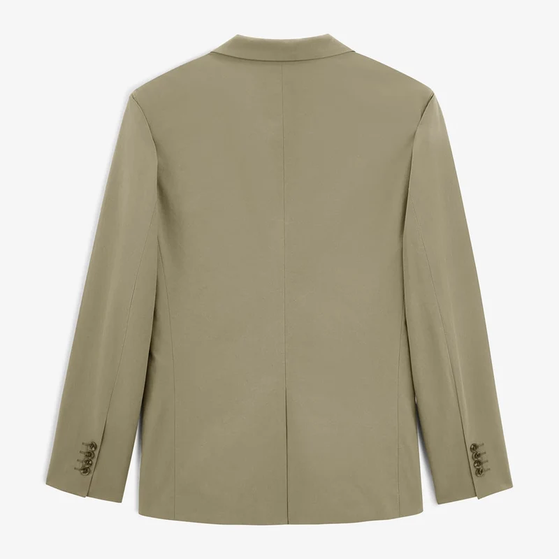 Veste blazer Simonni en coton vert teck