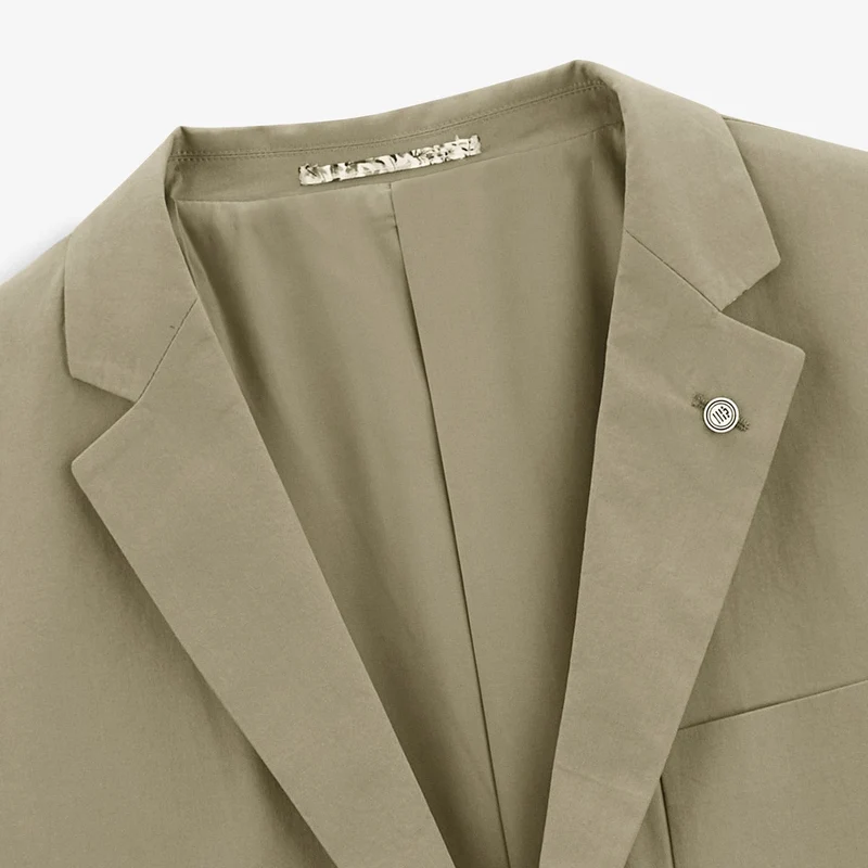 Veste blazer Simonni en coton vert teck