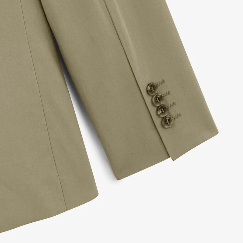 Veste blazer Simonni en coton vert teck
