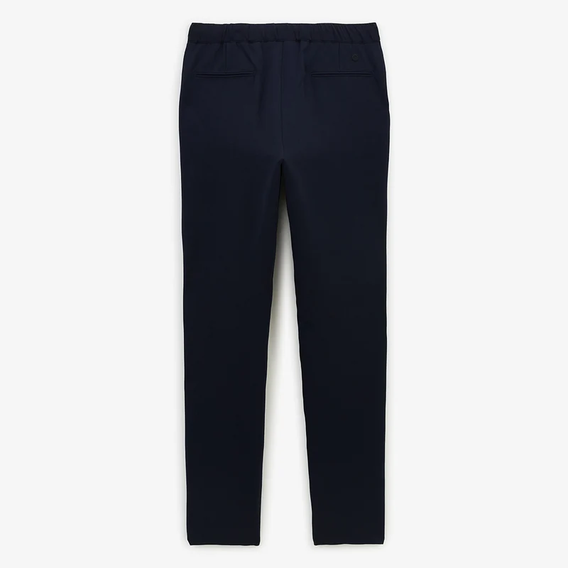 Chino coupe regular stretch taille élastiquée bleu marine foncé 549