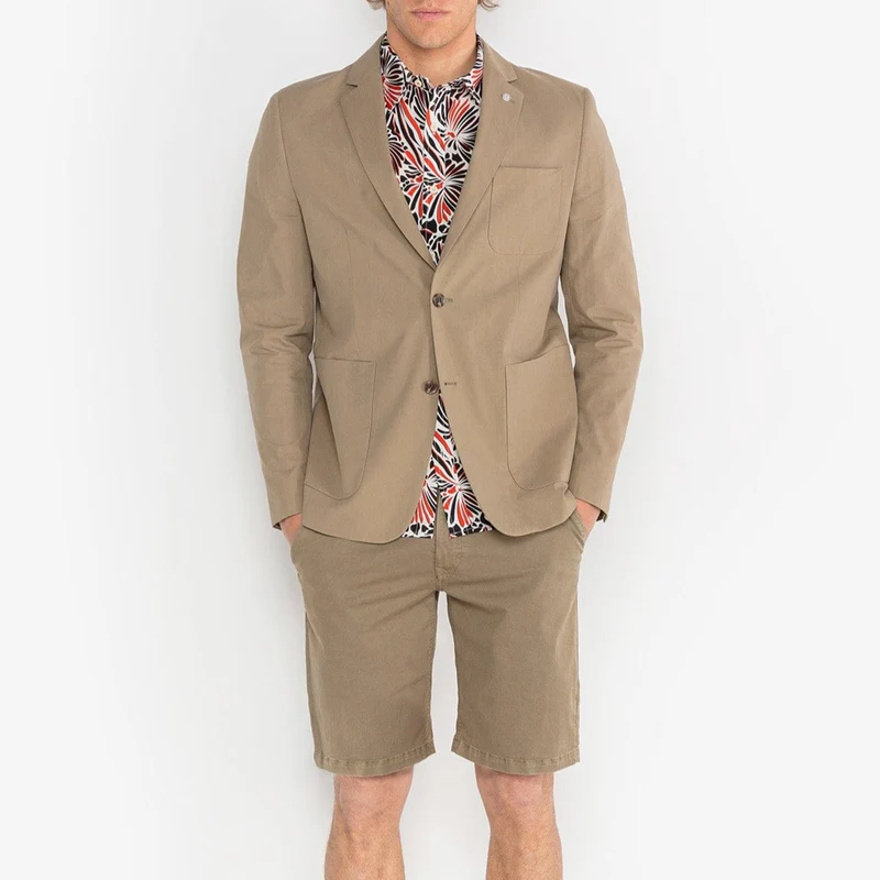 Bermuda 200 uni stretch vert militaire coupe droite confort