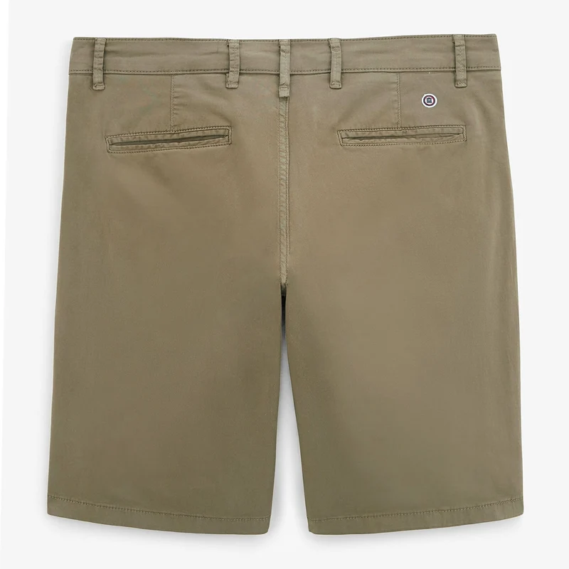 Bermuda 200 uni stretch vert militaire coupe droite confort