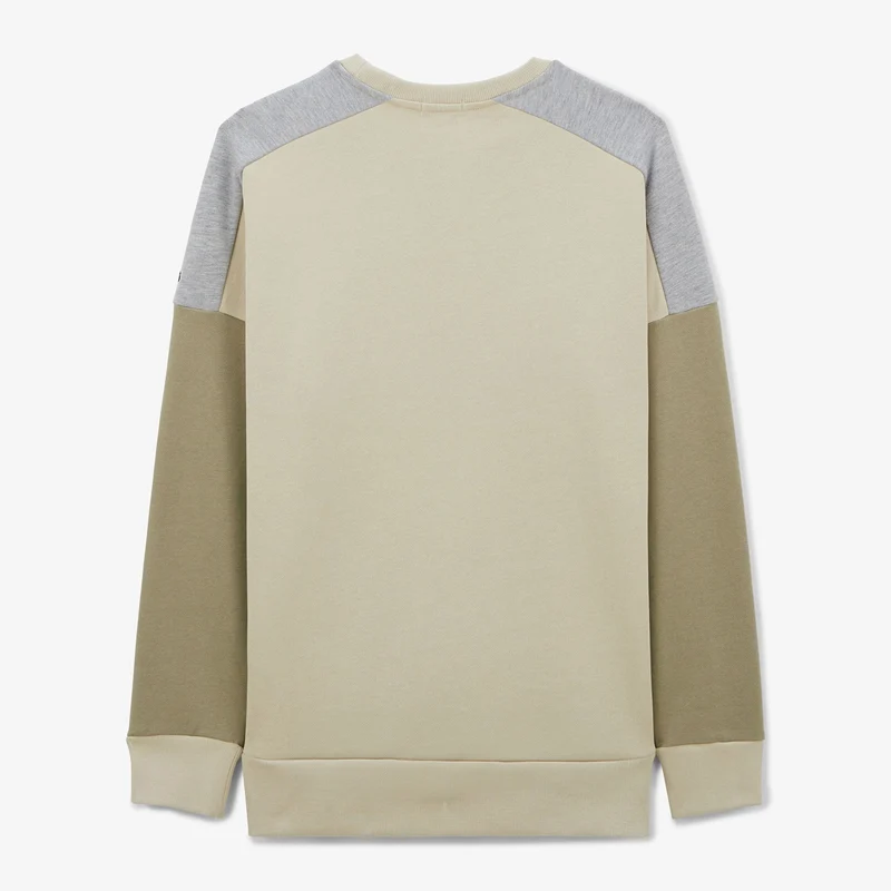 Sweat en molleton WE LOVE SERGE ciment col rond en coton