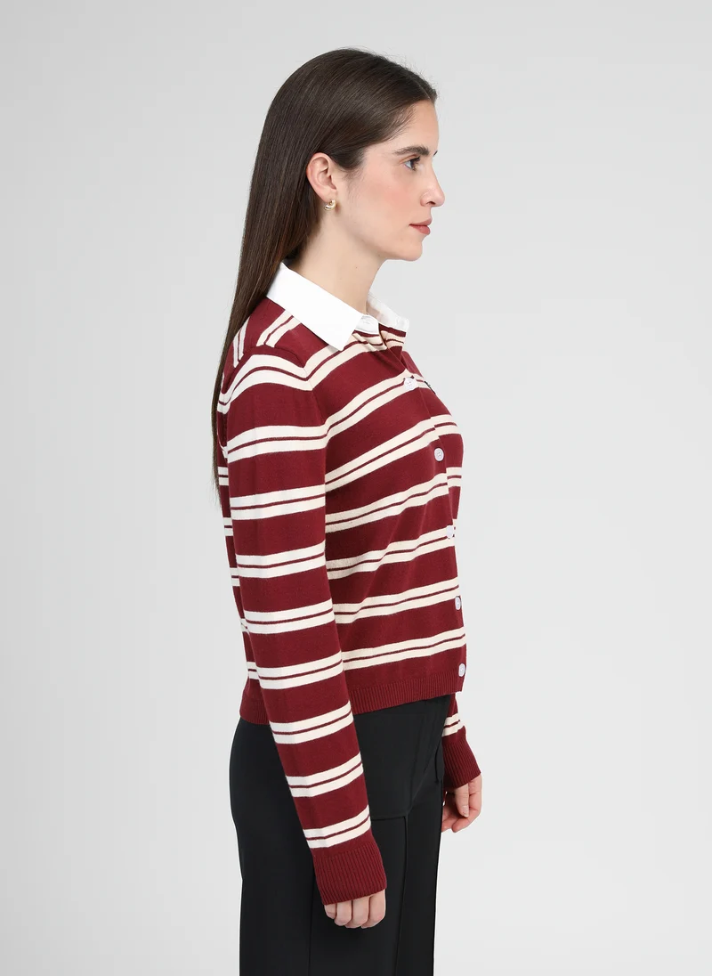 GILET NAOMI bordeaux