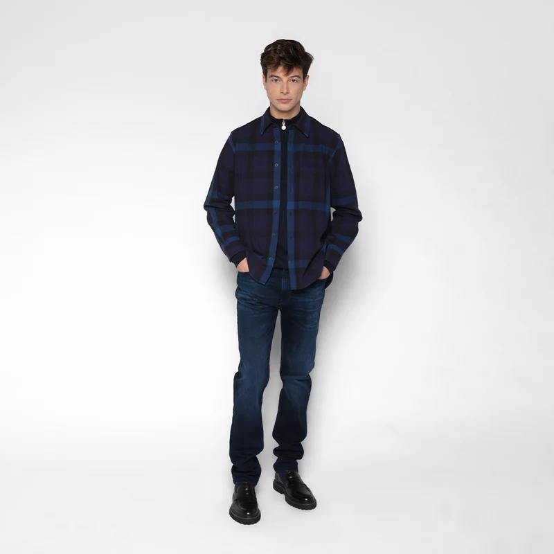 Jean 325 slim powertwist bleu foncé en coton