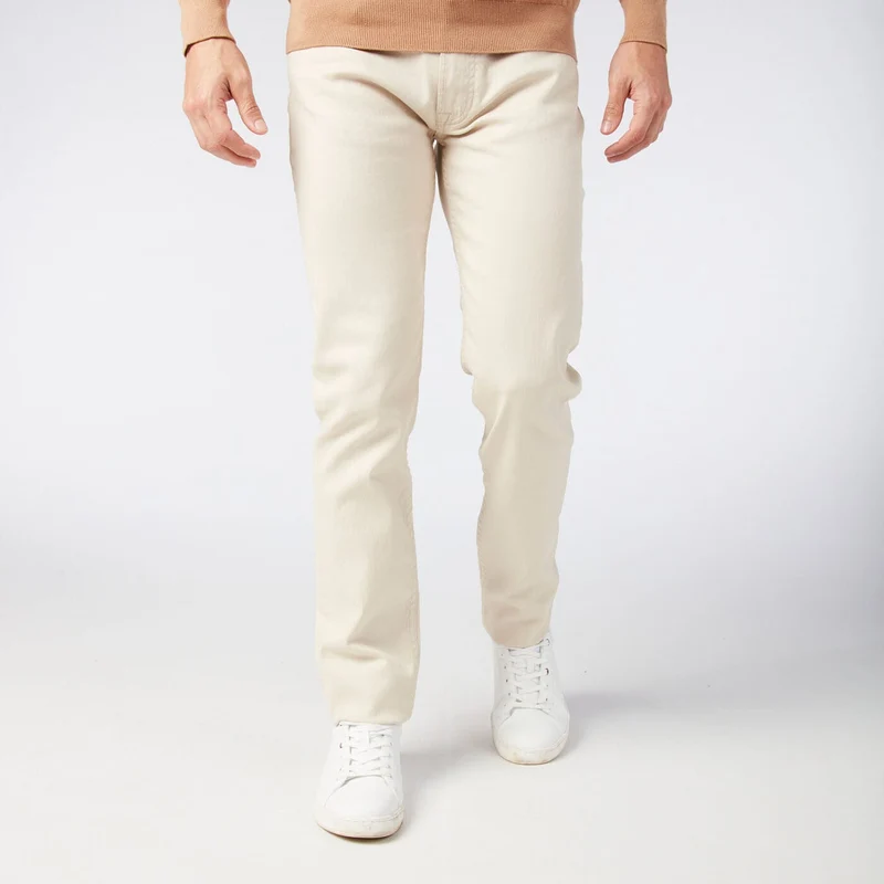 Jean homme 5 poches coupe slim 325 beige