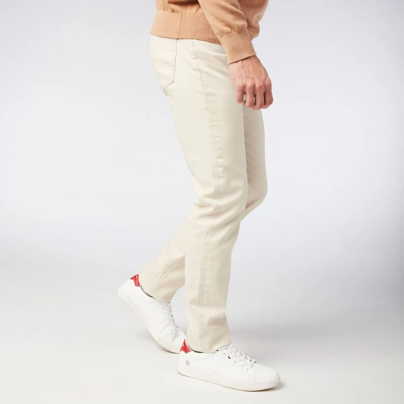 Jean homme 5 poches coupe slim 325 beige