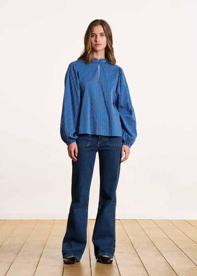 Jean bootcut taille haute en coton biologique
