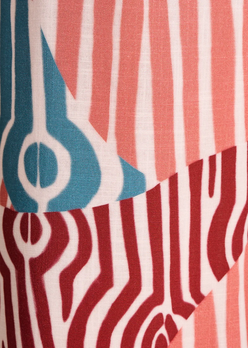 Pantalon fluide large à imprimé multicolore