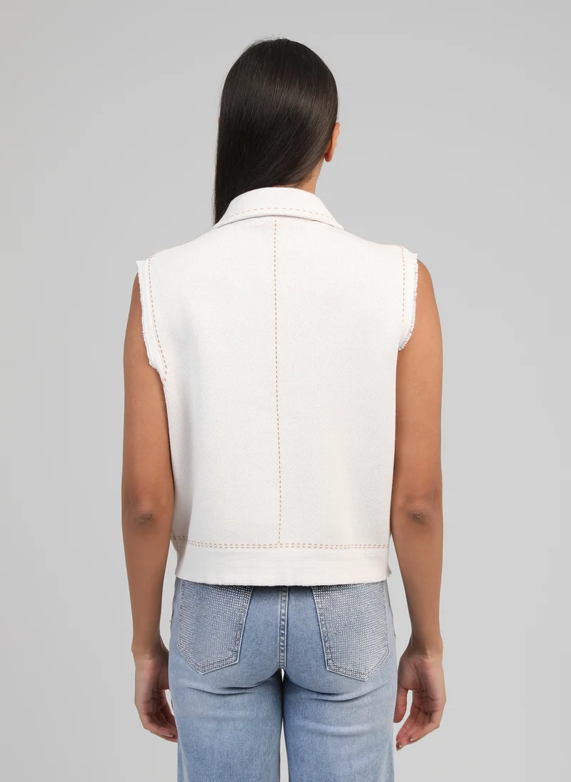 GILET LEWOODY ecru