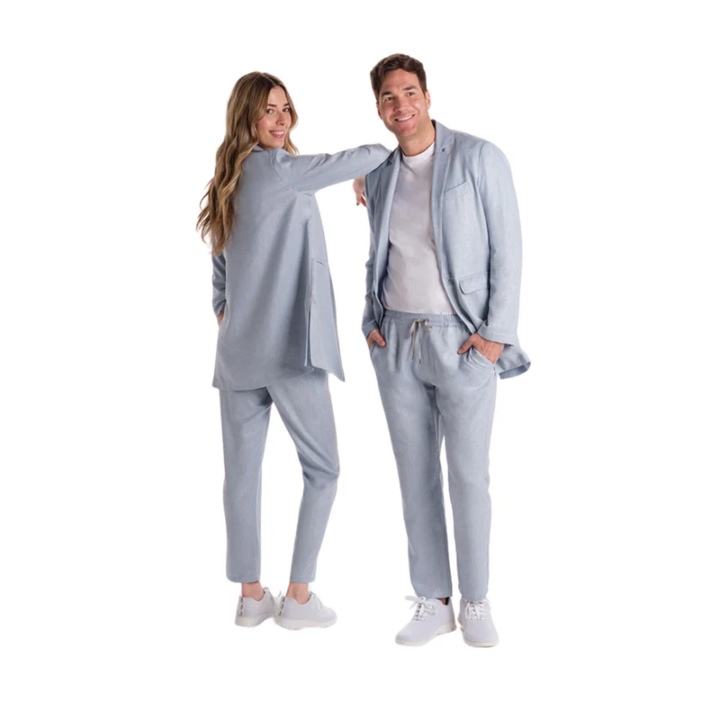 Levita Celeste Mujer Manga 3/4 Fruncida