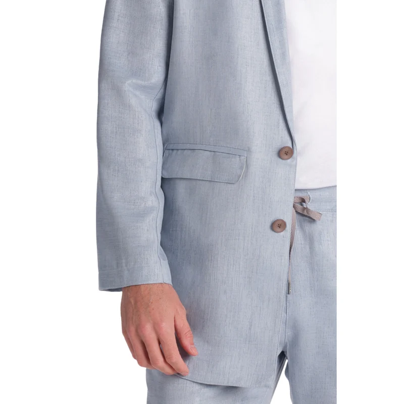 Chaqueta Levita Hombre Celeste