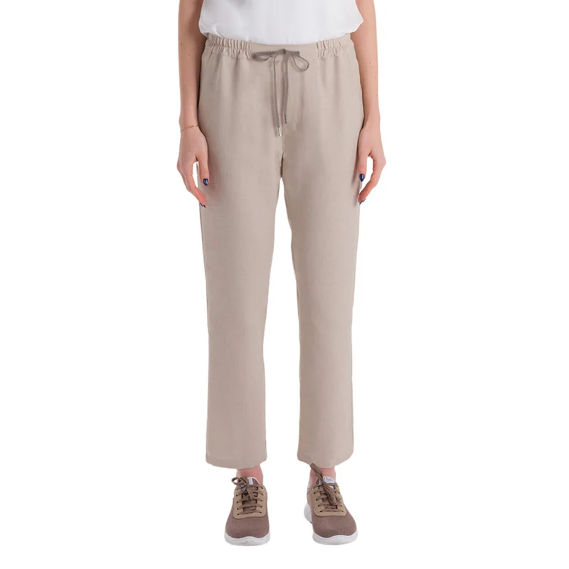 Pantalón Unisex Beig con Cordón