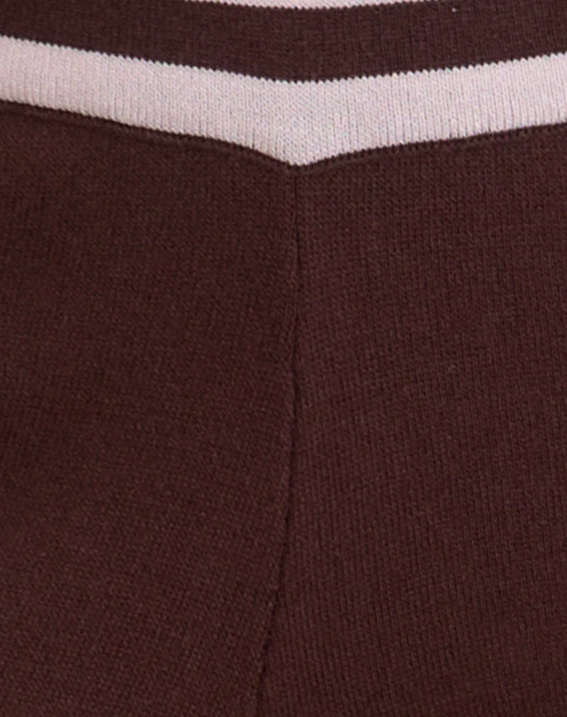 Pantalon Natela, marron foncé