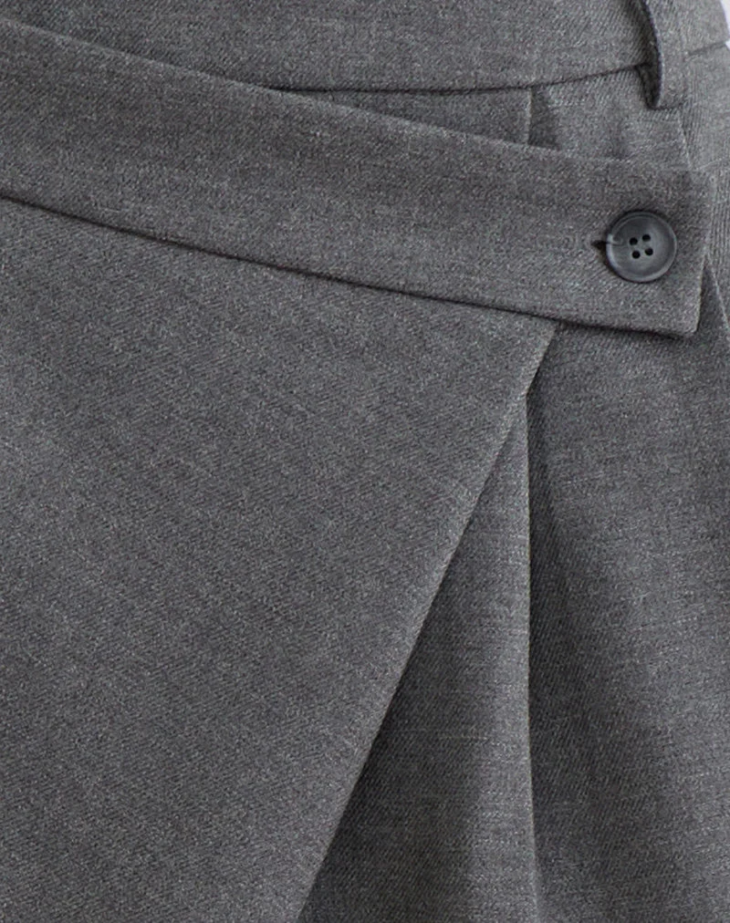 Pantalon asymétrique Kanna, coupe sur mesure, couleur anthracite