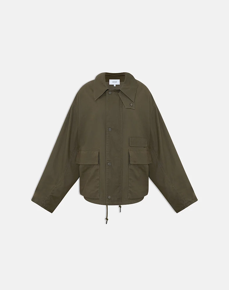 Veste à col montant Vireon, vert kaki