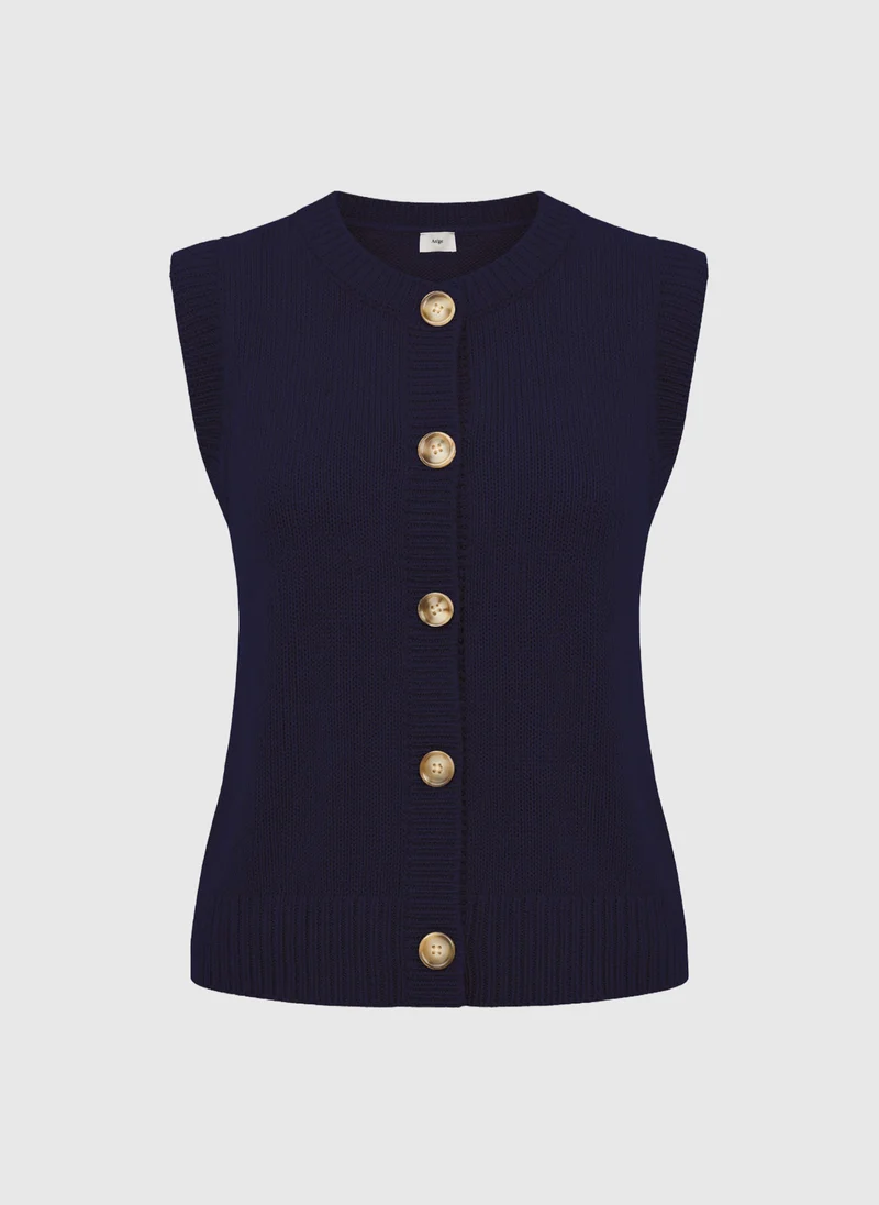GILET LEVIONA marine