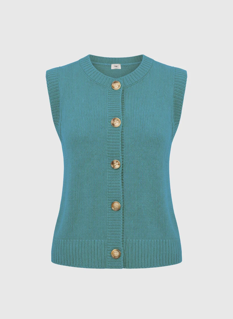 GILET LEVIONA turquoise