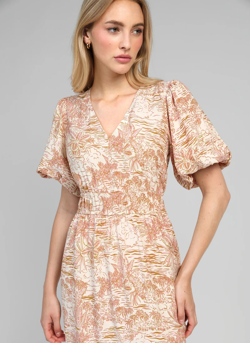 ROBE MIDI MELILA josas ocre