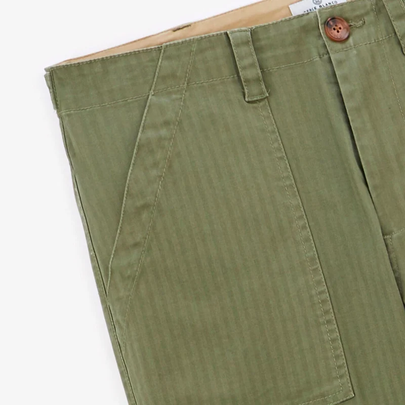 Pantalon 543 SBPLAY coupe droite vert militaire