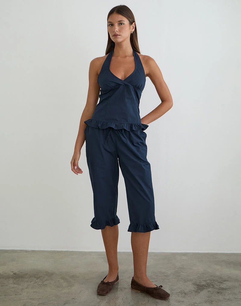 Pantalon capri Tenison, bleu marine foncé
