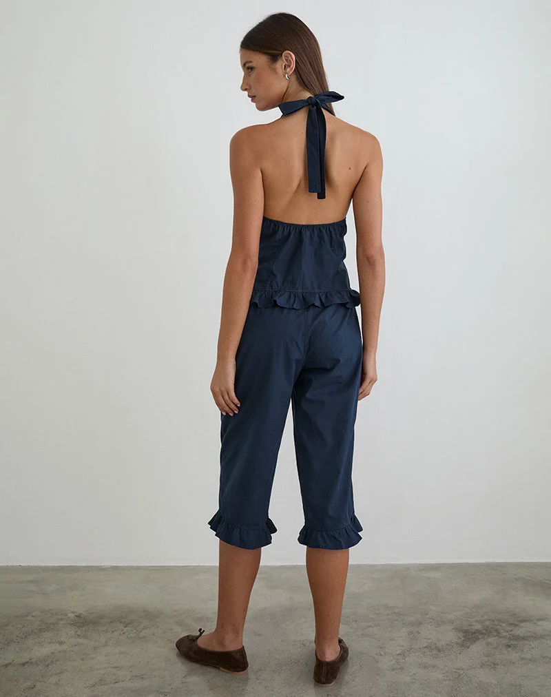 Pantalon capri Tenison, bleu marine foncé