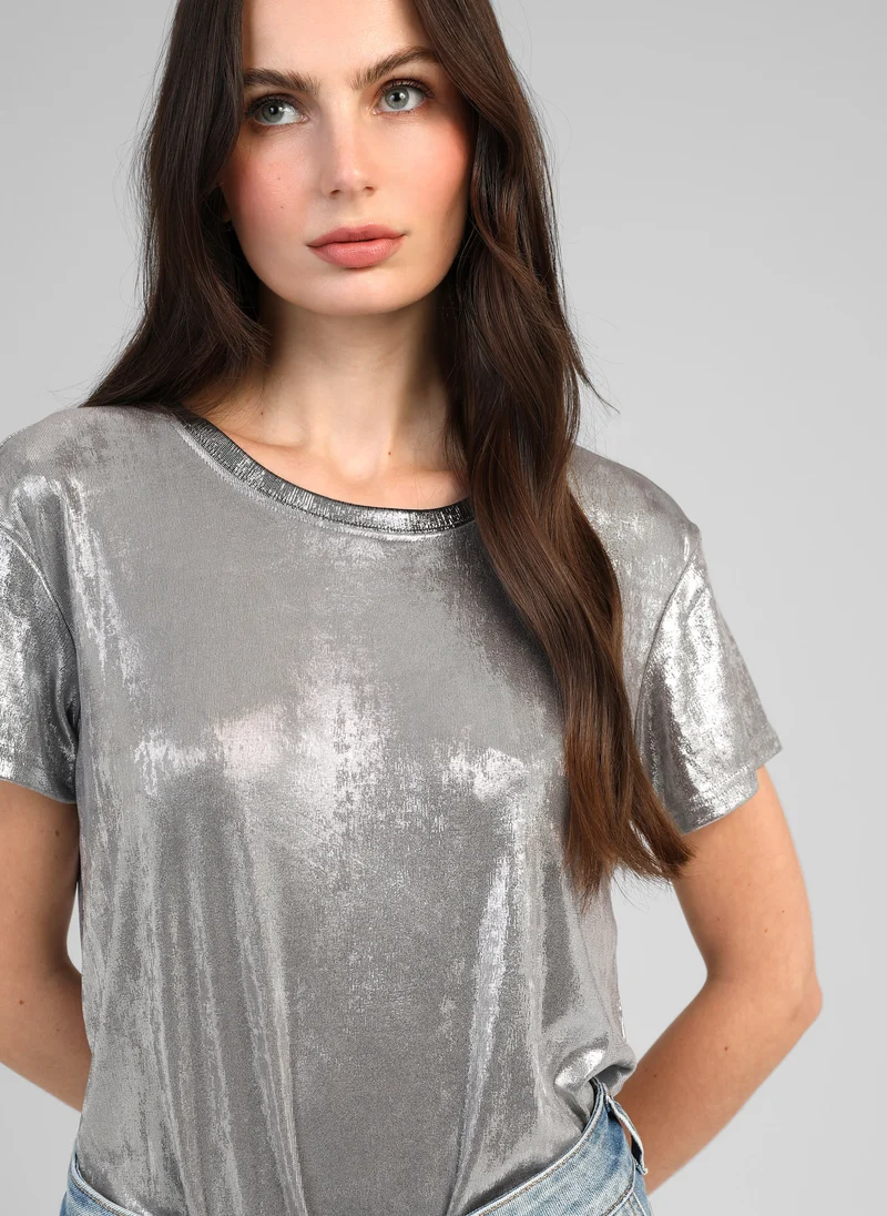 T-SHIRT ALIZA silver
